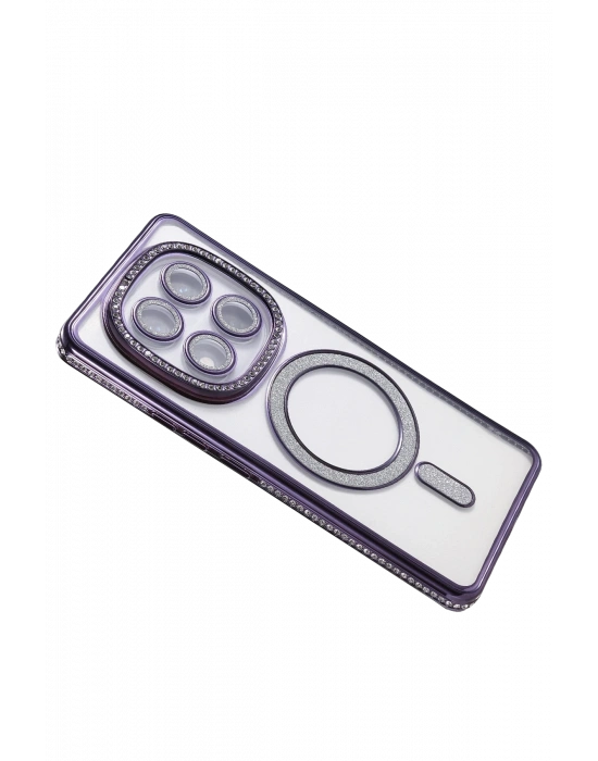 Newface Xiaomi Redmi Note 14 Pro 4G Joke Simli Magneticsafe Kılıf - Derin Mor