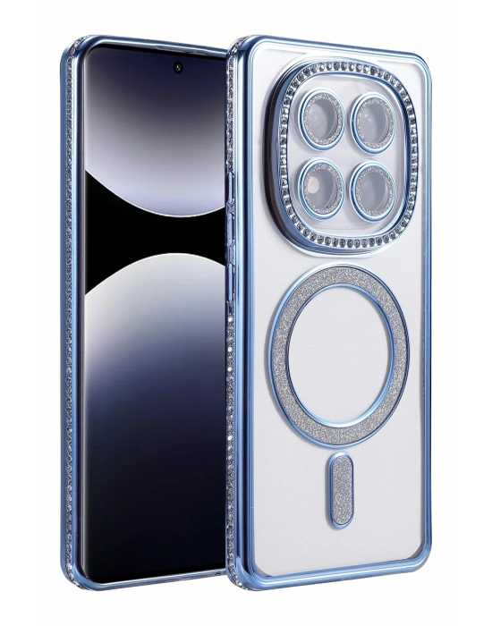 Newface Xiaomi Redmi Note 14 Pro 4G Joke Simli Magneticsafe Kılıf - Mavi