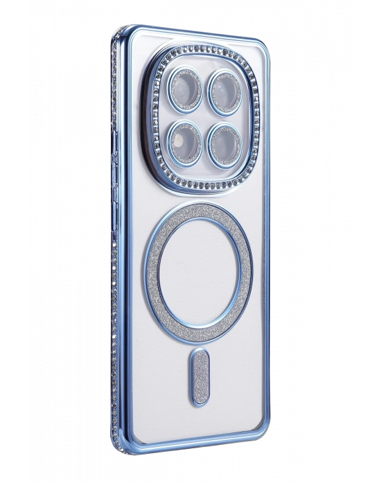 Newface Xiaomi Redmi Note 14 Pro 4G Joke Simli Magneticsafe Kılıf - Mavi