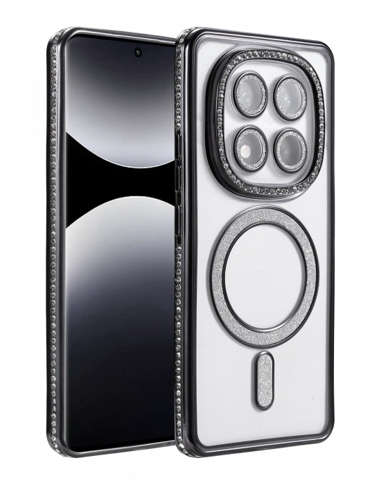 Newface Xiaomi Redmi Note 14 Pro 4G Joke Simli Magneticsafe Kılıf - Siyah