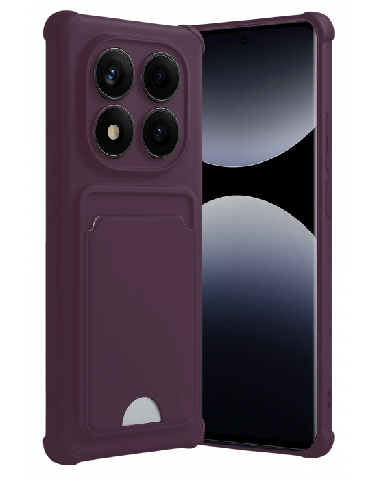 Newface Xiaomi Redmi Note 14 Pro 4G Kelvin Kartvizitli Silikon - Derin Mor