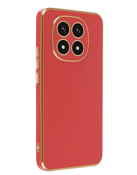 Newface Xiaomi Redmi Note 14 Pro 4G Kılıf Volet Silikon - Kırmızı