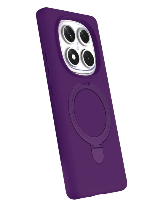 Newface Xiaomi Redmi Note 14 Pro 4G Regal Magsafe Standlı Kapak - Derin Mor