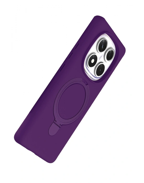 Newface Xiaomi Redmi Note 14 Pro 4G Regal Magsafe Standlı Kapak - Derin Mor