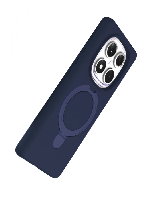 Newface Xiaomi Redmi Note 14 Pro 4G Regal Magsafe Standlı Kapak - Lacivert