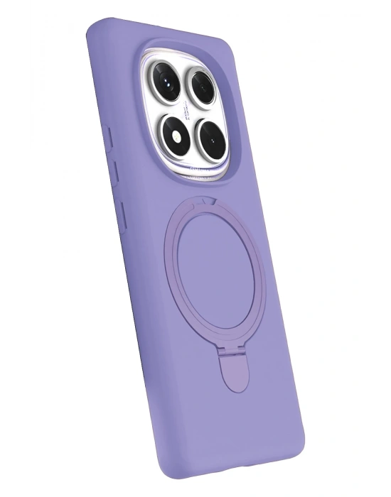 Newface Xiaomi Redmi Note 14 Pro 4G Regal Magsafe Standlı Kapak - Lila