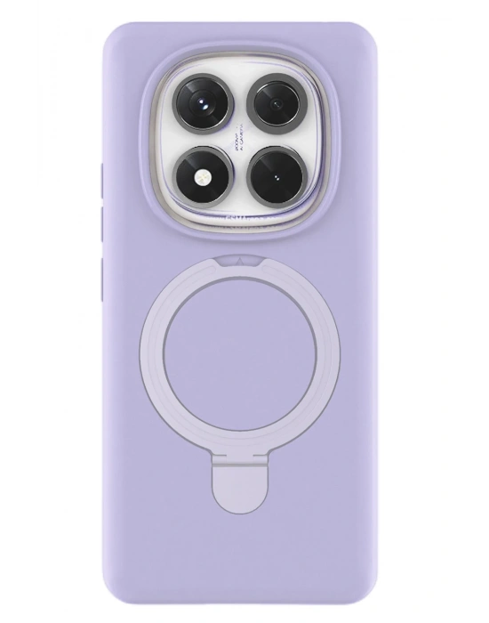 Newface Xiaomi Redmi Note 14 Pro 4G Regal Magsafe Standlı Kapak - Lila