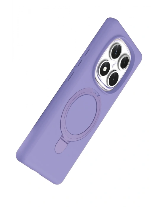 Newface Xiaomi Redmi Note 14 Pro 4G Regal Magsafe Standlı Kapak - Lila