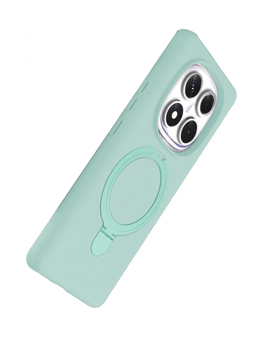 Newface Xiaomi Redmi Note 14 Pro 4G Regal Magsafe Standlı Kapak - Su Yeşili