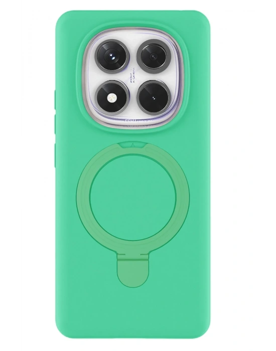 Newface Xiaomi Redmi Note 14 Pro 4G Regal Magsafe Standlı Kapak - Yeşil