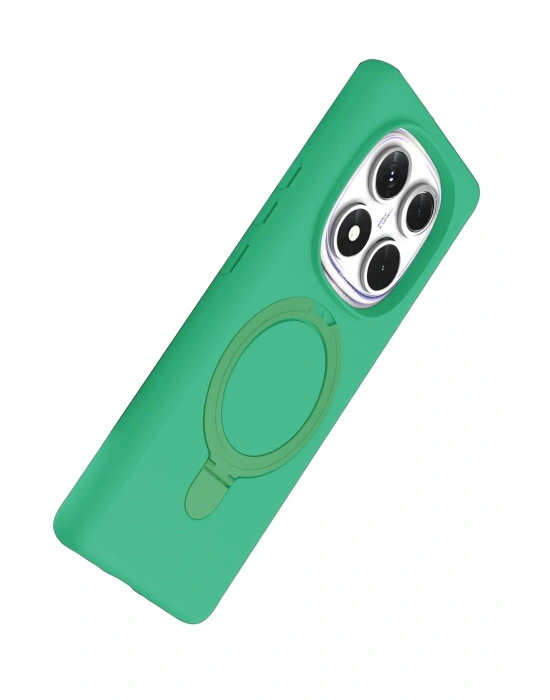 Newface Xiaomi Redmi Note 14 Pro 4G Regal Magsafe Standlı Kapak - Yeşil