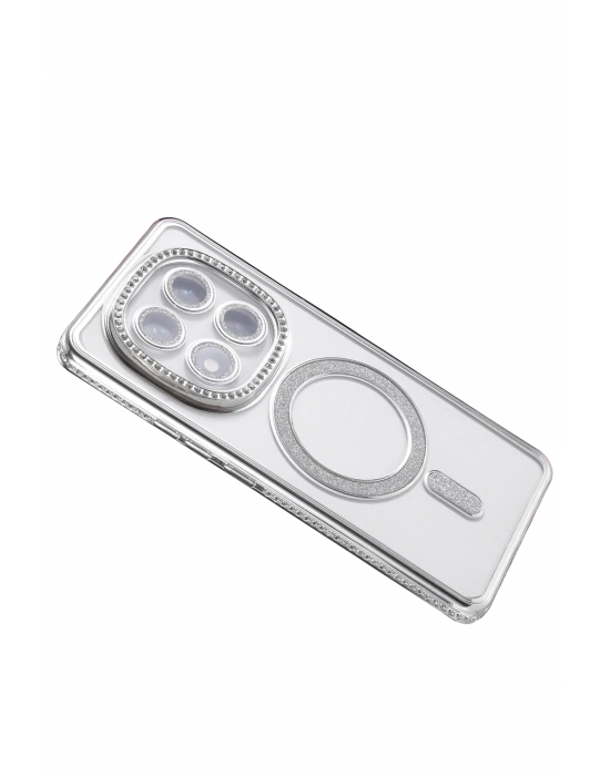 Newface Xiaomi Redmi Note 14 Pro 5G Joke Simli Magneticsafe Kılıf - Gümüş