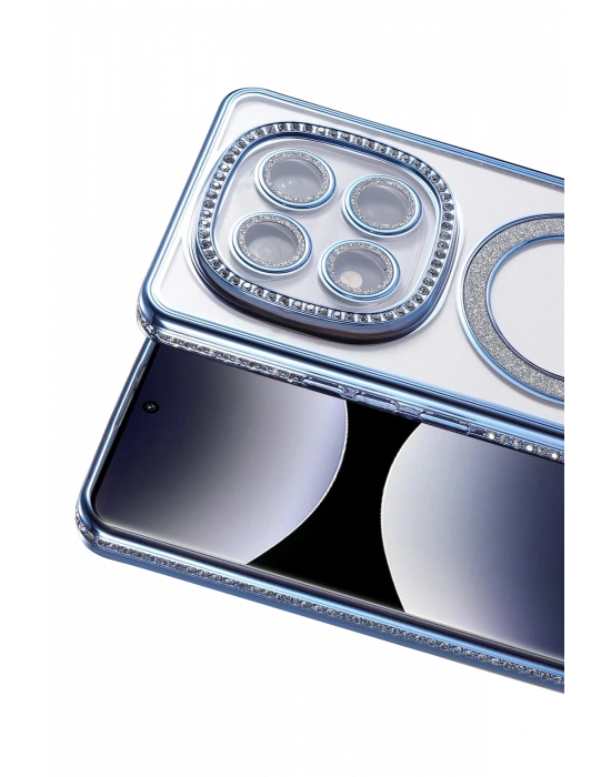 Newface Xiaomi Redmi Note 14 Pro 5G Joke Simli Magneticsafe Kılıf - Mavi