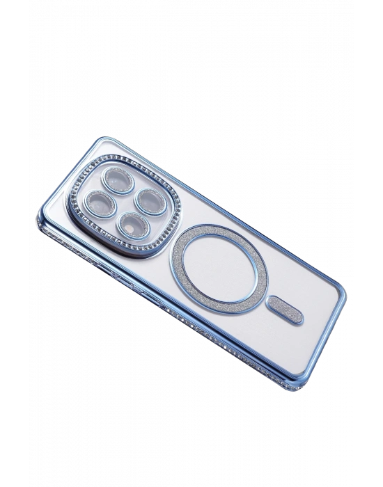 Newface Xiaomi Redmi Note 14 Pro 5G Joke Simli Magneticsafe Kılıf - Mavi