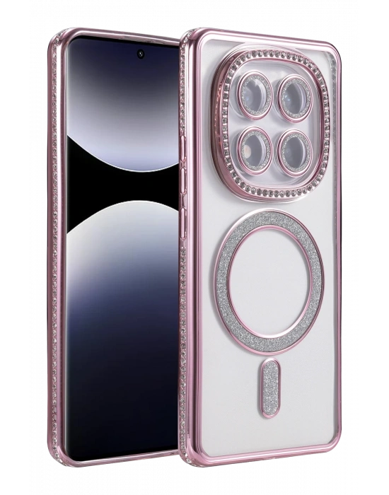 Newface Xiaomi Redmi Note 14 Pro 5G Joke Simli Magneticsafe Kılıf - Pembe