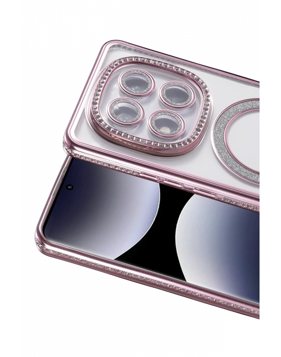 Newface Xiaomi Redmi Note 14 Pro 5G Joke Simli Magneticsafe Kılıf - Pembe