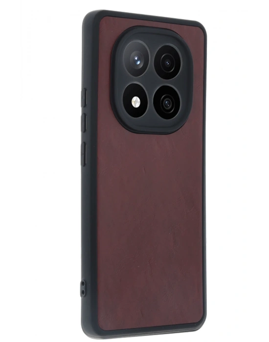 Newface Xiaomi Redmi Note 14 Pro 5G Kılıf Aras Deri Kapak - Bordo