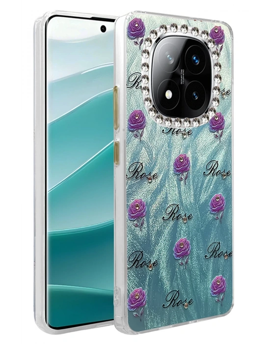 Newface Xiaomi Redmi Note 14 Pro 5G Kılıf Blade Aynalı Desenli Kapak - Desen 9