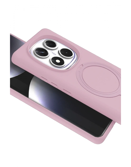 Newface Xiaomi Redmi Note 14 Pro 5G Regal Magsafe Standlı Kapak - Açık Pembe