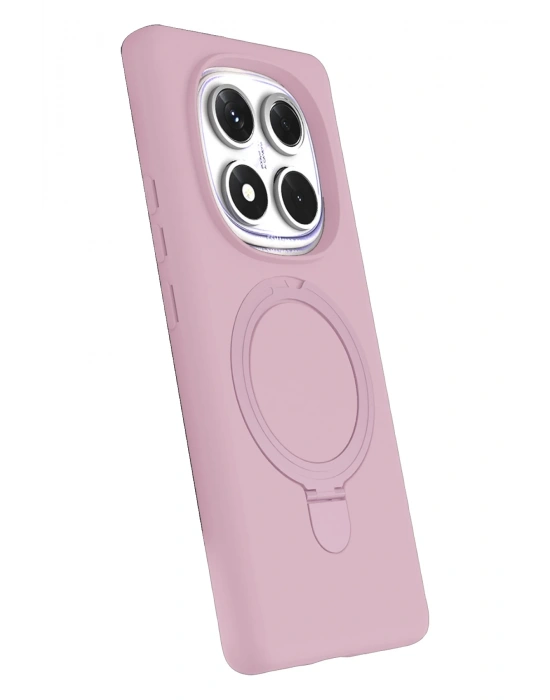 Newface Xiaomi Redmi Note 14 Pro 5G Regal Magsafe Standlı Kapak - Açık Pembe