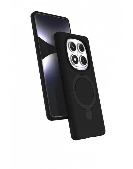 Newface Xiaomi Redmi Note 14 Pro 5G Regal Magsafe Standlı Kapak - Siyah