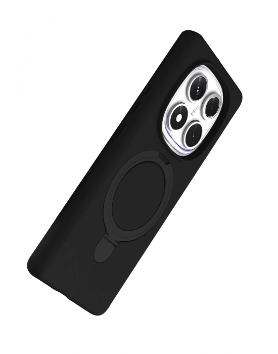 Newface Xiaomi Redmi Note 14 Pro 5G Regal Magsafe Standlı Kapak - Siyah