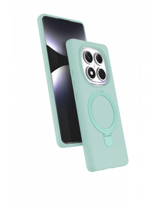 Newface Xiaomi Redmi Note 14 Pro 5G Regal Magsafe Standlı Kapak - Su Yeşili