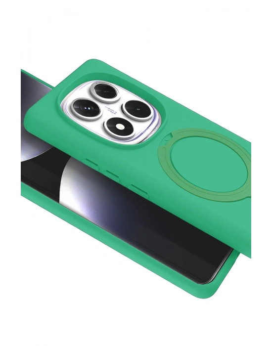 Newface Xiaomi Redmi Note 14 Pro 5G Regal Magsafe Standlı Kapak - Yeşil
