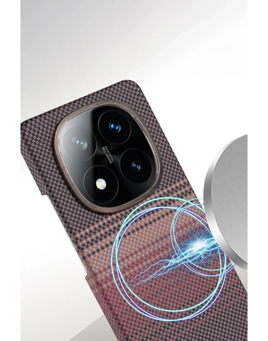 Newface Xiaomi Redmi Note 14 Pro 5G Vega Magsafe Kapak - Kırmızı