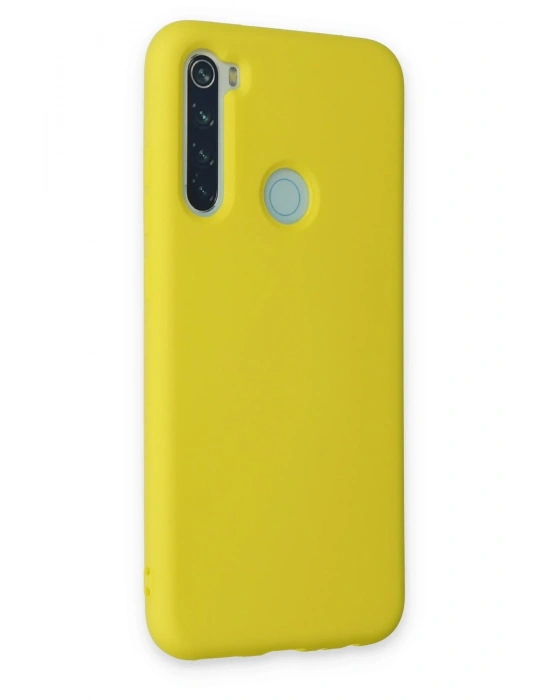Newface Xiaomi Redmi Note 8 Kılıf Nano içi Kadife Silikon - Sarı