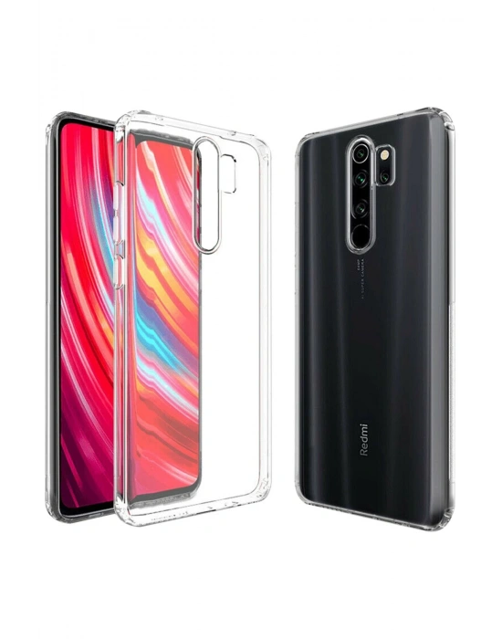 Newface Xiaomi Redmi Note 8 Pro Kılıf Lüx Şeffaf Silikon