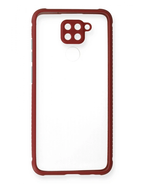 Newface Xiaomi Redmi Note 9 Kılıf Miami Şeffaf Silikon - Fuşya