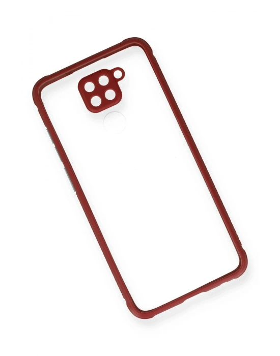 Newface Xiaomi Redmi Note 9 Kılıf Miami Şeffaf Silikon - Fuşya