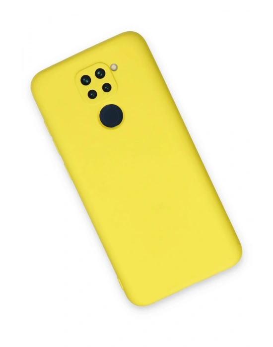 Newface Xiaomi Redmi Note 9 Kılıf Nano içi Kadife Silikon - Sarı