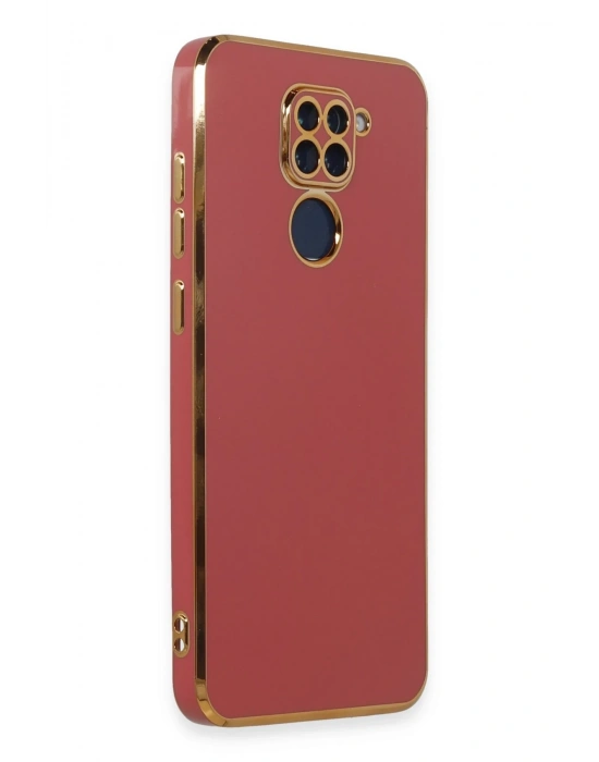 Newface Xiaomi Redmi Note 9 Kılıf Volet Silikon - Kırmızı