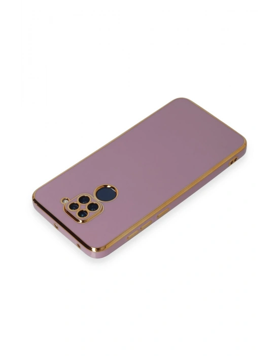 Newface Xiaomi Redmi Note 9 Kılıf Volet Silikon - Mor