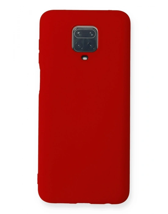 Newface Xiaomi Redmi Note 9 Pro Kılıf Nano içi Kadife Silikon - Kırmızı