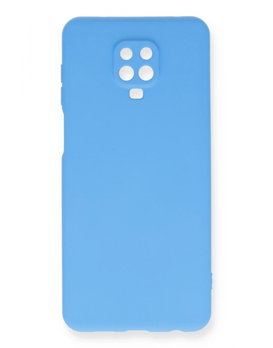 Newface Xiaomi Redmi Note 9 Pro Kılıf Nano içi Kadife Silikon - Mavi