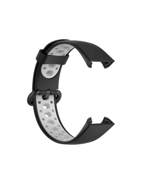 Newface Xiaomi Redmi Watch 2 Spor Delikli Kordon - Siyah-Gri