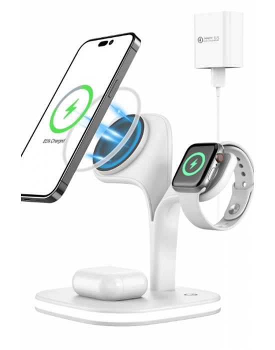 Newface YM-UD22 Kablosuz Şarj Masaüstü Set - Beyaz