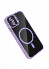Joko Apple iPhone 11 Remim Lensli Magsafe Standlı Kapak - Lila