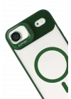 Joko Apple iPhone 17 Air Remim Lensli Magsafe Standlı Kapak - Koyu Yeşil