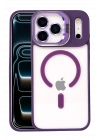 Joko Apple iPhone 17 Pro Max Remim Lensli Magsafe Standlı Kapak - Derin Mor