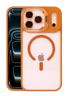 Joko Apple iPhone 17 Pro Max Remim Lensli Magsafe Standlı Kapak - Turuncu