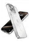 Joko iPhone 15 Pro Gleam PC Sert Magsafe Kılıf - Şeffaf-Siyah