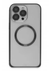 Joko iPhone 15 Pro Max Kılıf Metal Bumper Magneticsafe Kapak - Siyah