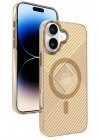 Joko iPhone 16 Stella PC Sert Magsafe Kılıf - Gold