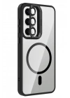 Joko Samsung Galaxy S24 FE Remim Lensli Magsafe Standlı Kapak - Siyah