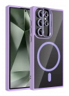 Joko Samsung Galaxy S24 Ultra Remim Lensli Magsafe Standlı Kapak - Lila
