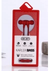 Karler Bass KR-207 Mıknatıslı Kablolu Kulaklık - Kırmızı